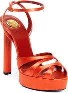 Saint Laurent Chandelle Ankle Strap Platform Sandal