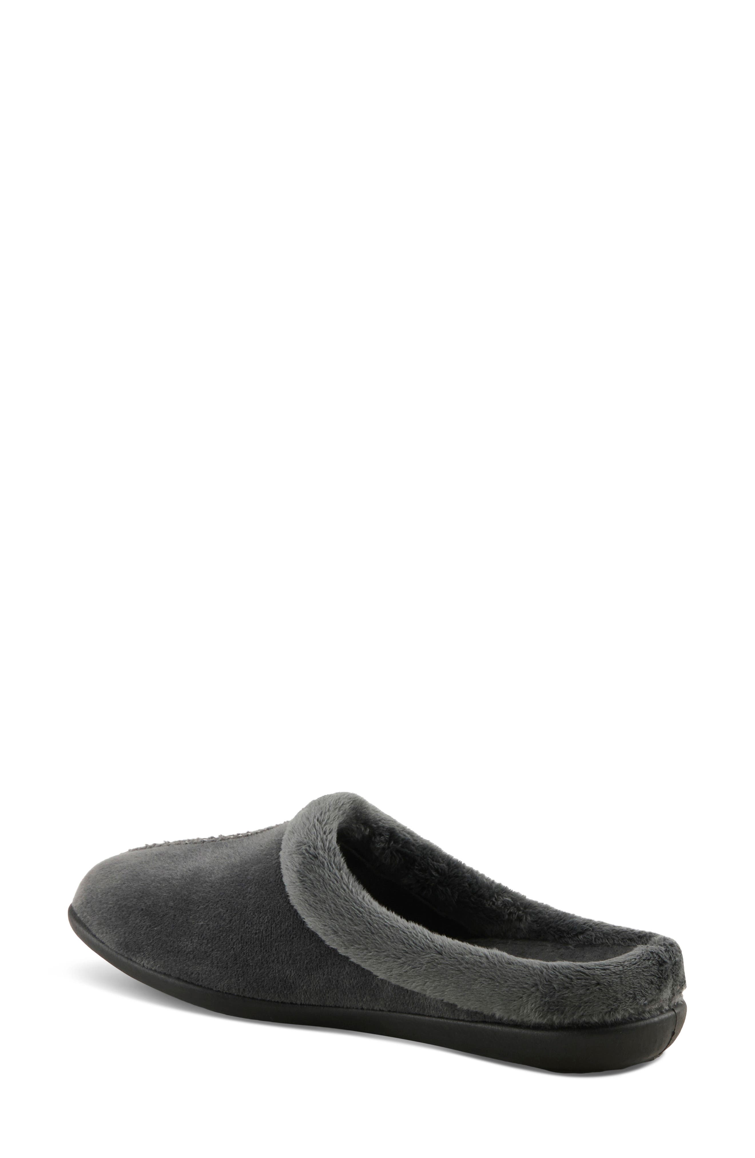 Aushana Faux Fur Mule Slipper, Alternate, color, CHARCOAL