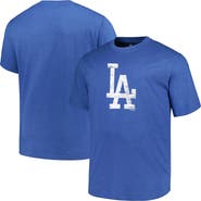 PROFILE Men's Profile Heather Royal Los Angeles Dodgers Big & Tall Weathered Logo T-Shirt
