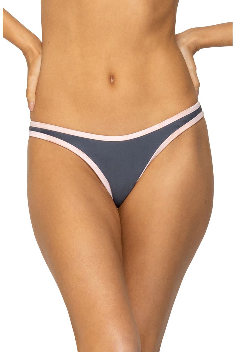 Dina Contrast Bikini Bottoms, Main, color, DARK-GRAY