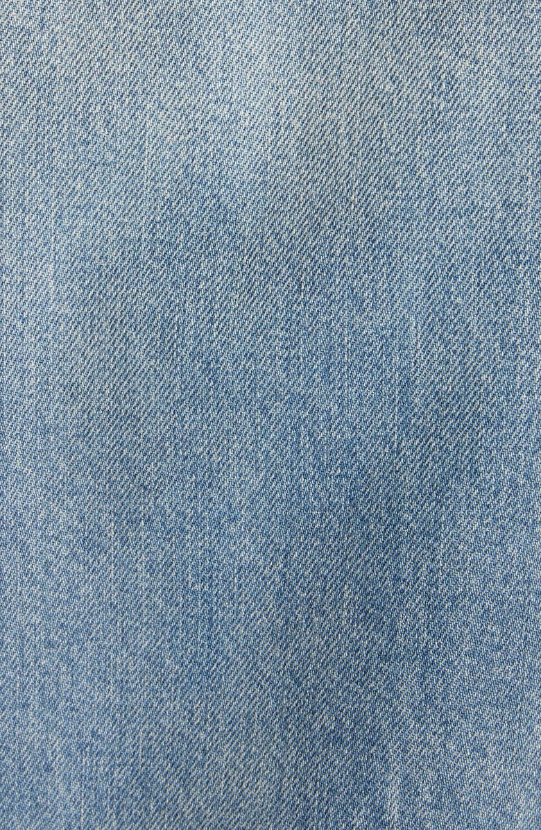 McQueen Band Collar Denim Jacket, Alternate, color, Blue Washed