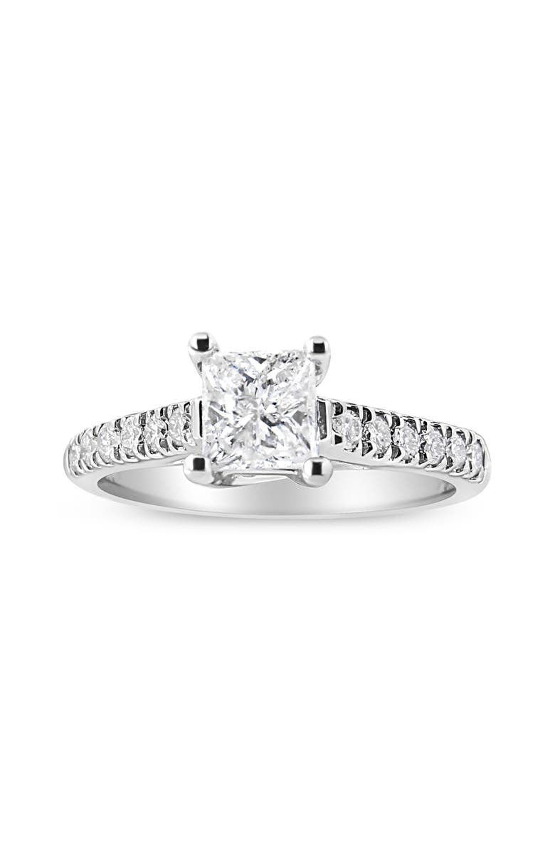 Haus of Brilliance 14K Gold 1 1/5 Cttw 4-Princess Diamond Classic Engagement Ring, Main, color, White Gold