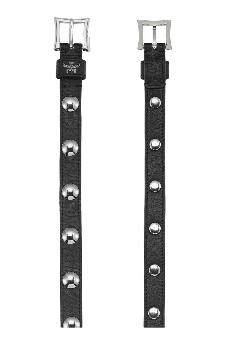 MCM Aren 1" Belt in Galactic Gala Leather, Alternate, color, Black