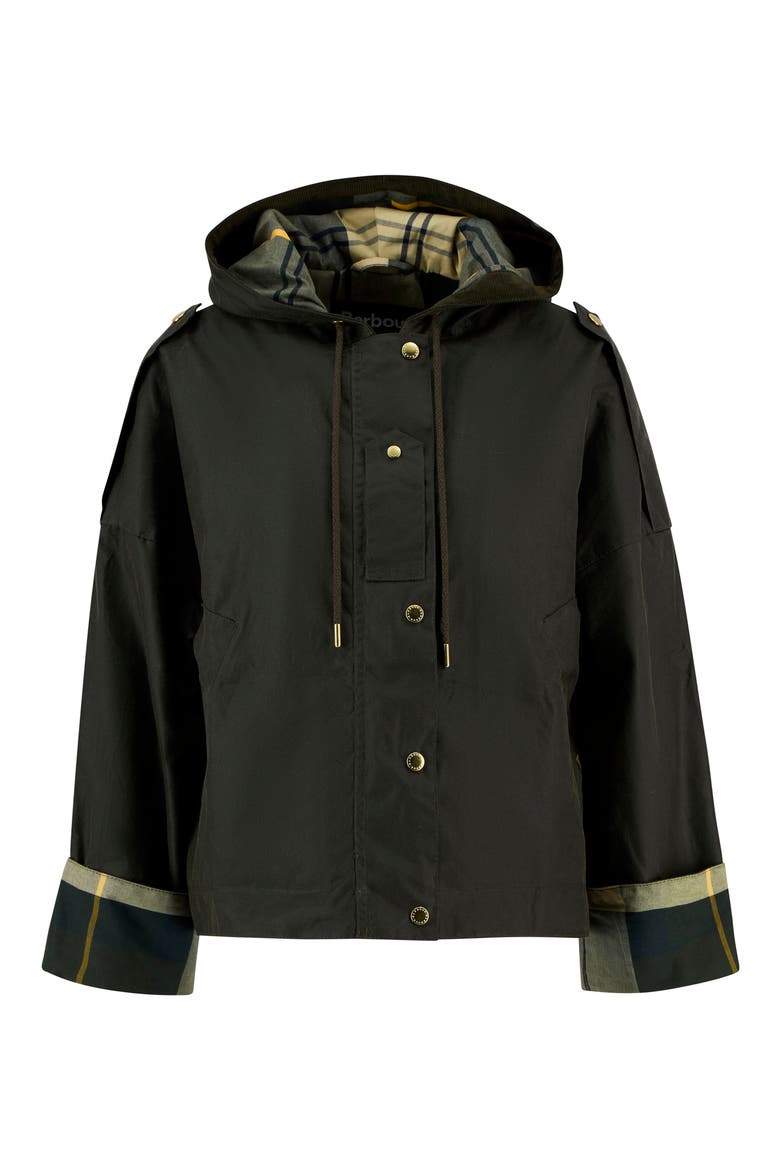 Ryedale Waxed Cotton Jacket, Alternate, color, ARCHIVE OLIVE/ ANCIENT TARTAN