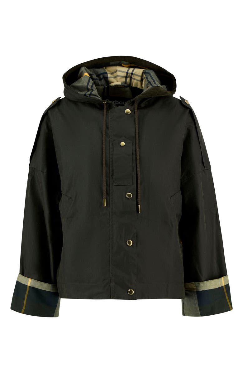 Barbour Ryedale Waxed Cotton Jacket, Alternate, color, Archive Olive/ Ancient Tartan