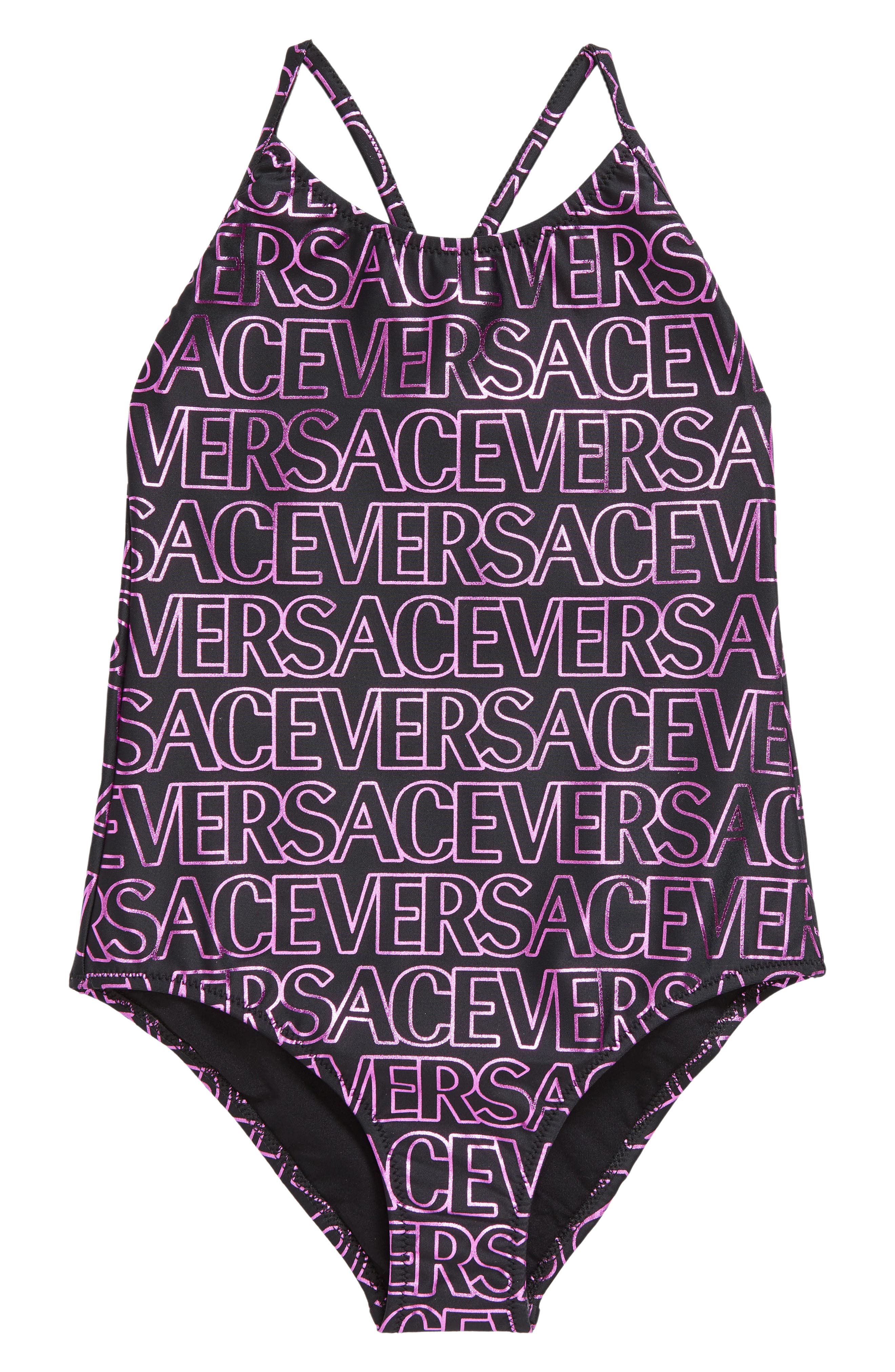 Versace Kids' Logo One-Piece Swimsuit