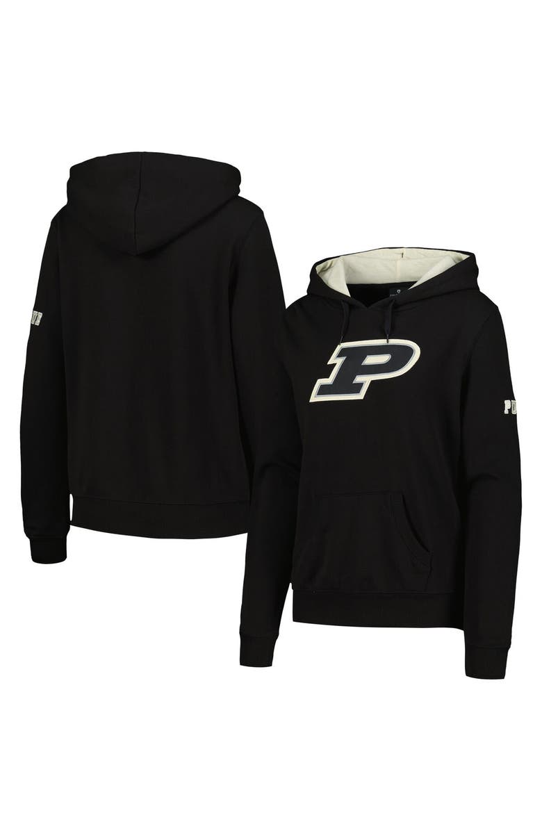 STADIUM ATHLETIC Women's Black Purdue Boilermakers Team Big Logo Pullover Hoodie, Main, color, Black