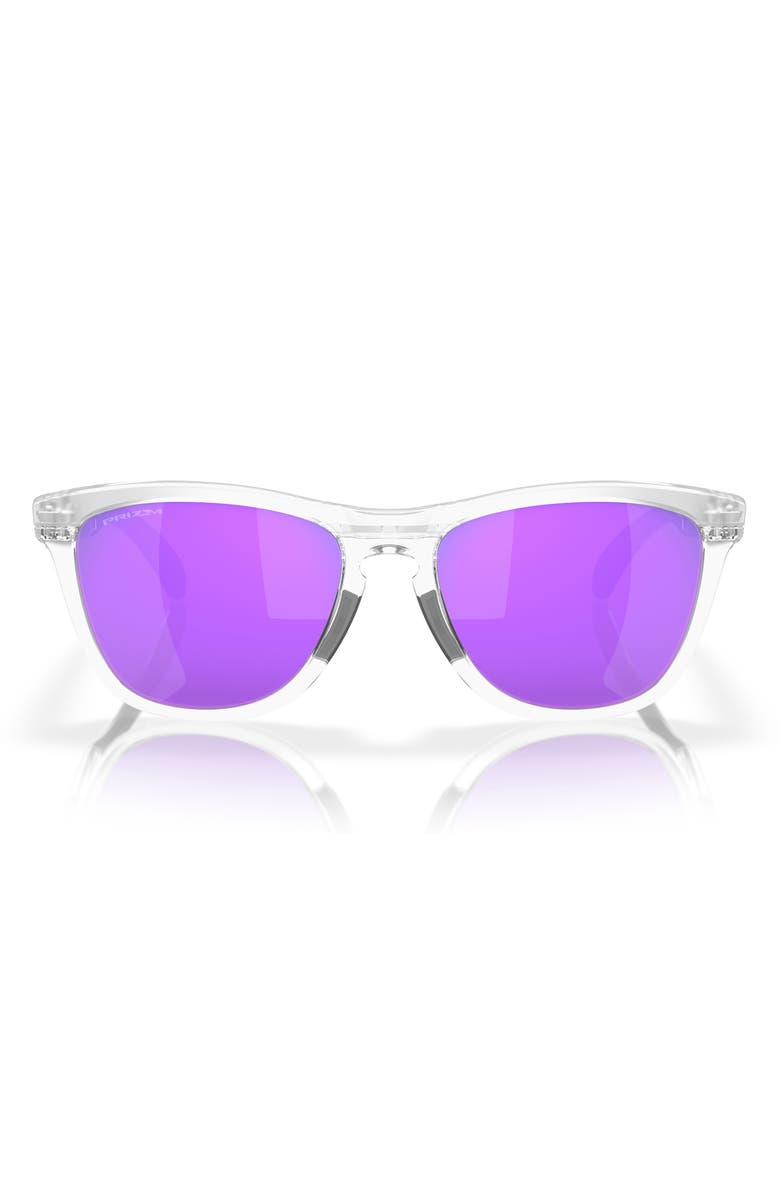 Oakley Frogskins<sup>™</sup> Range 55mm Prizm<sup>™</sup> Keyhole Low Bridge Sunglasses, Main, color, Clear