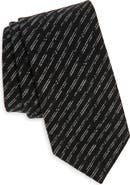 BOSS Textured Stripe Wool Tie