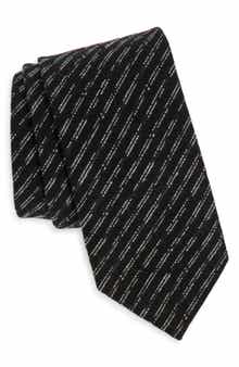 BOSS Textured Stripe Wool Tie