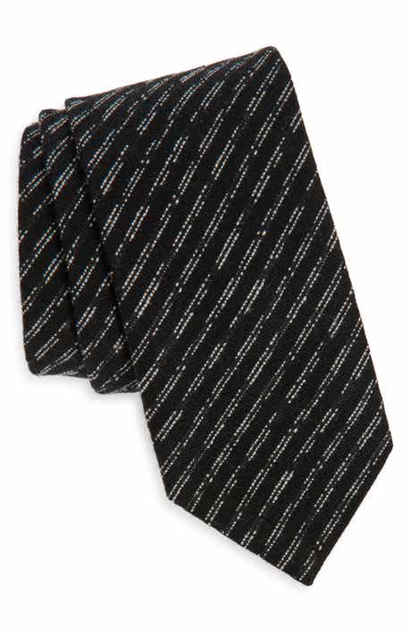 BOSS Textured Stripe Wool Tie