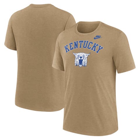 Men's Nike Heather Light Brown Kentucky Wildcats Legacy Arch Tri-Blend T-Shirt