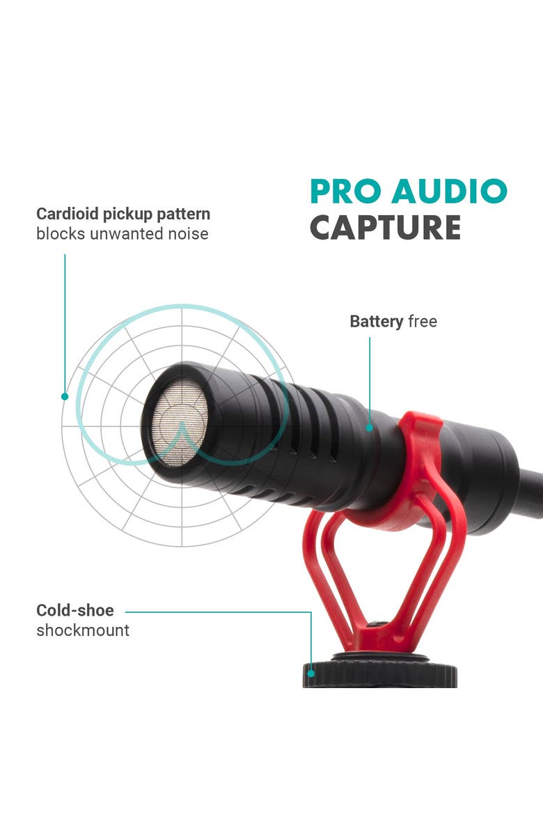 MOVO Tablet Vlogging Kit for iPad with Mic, Light, Full-Size Tripod, Alternate, color, Black