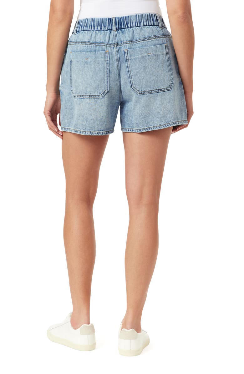 Kensie High Rise Pull-On Denim Shorts, Alternate, color, Lismore