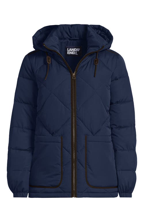 Lands' End Featherfree Insulated Diamond Quilted Jacket In Blue