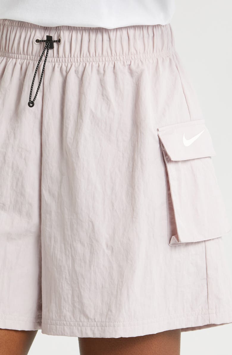 Nike Sportswear Essential Woven High Waist Shorts, Alternate, color, Platinum Violet/ Sail