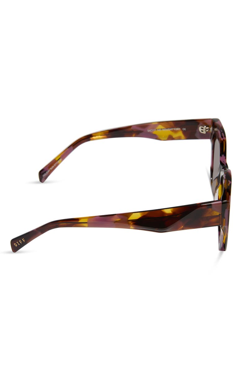 DIFF Evie 54mm Cat Eye Sunglasses, Alternate, color, Brown