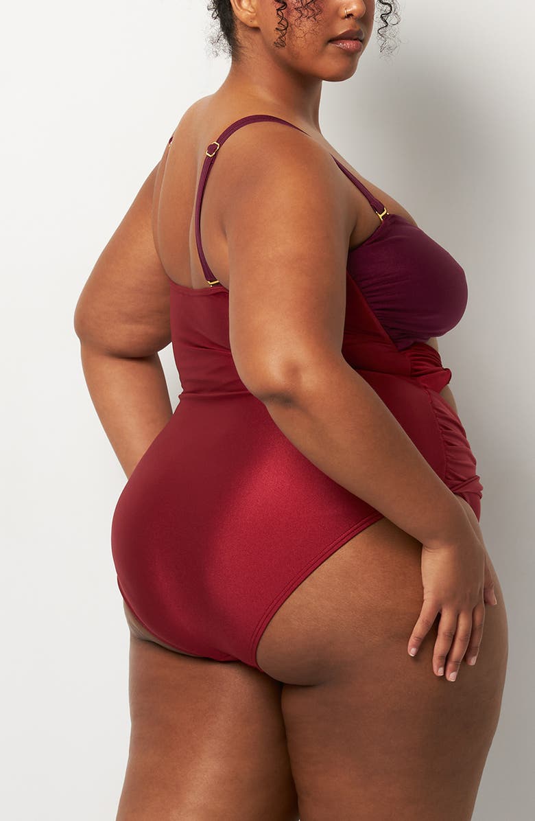 Villa Fresca Mia Twisted Cutout One-Piece Swimsuit, Alternate, color, 