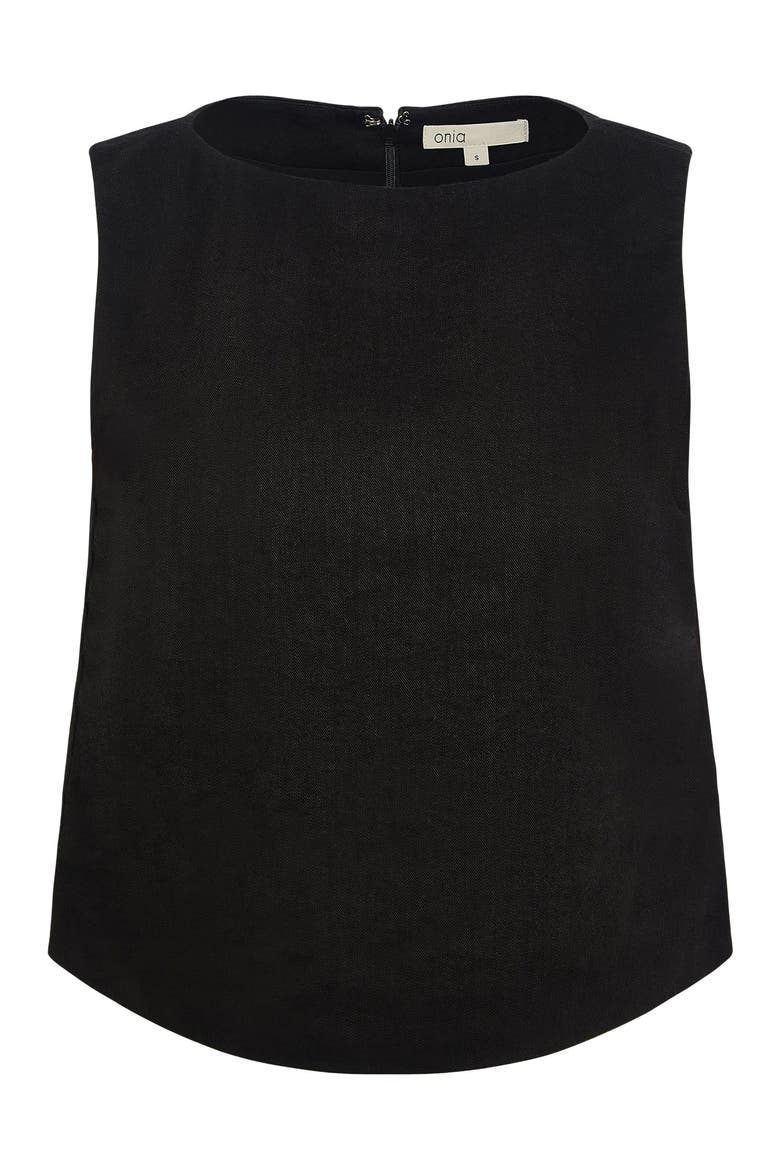 Boatneck Shell Top, Alternate, color, Black