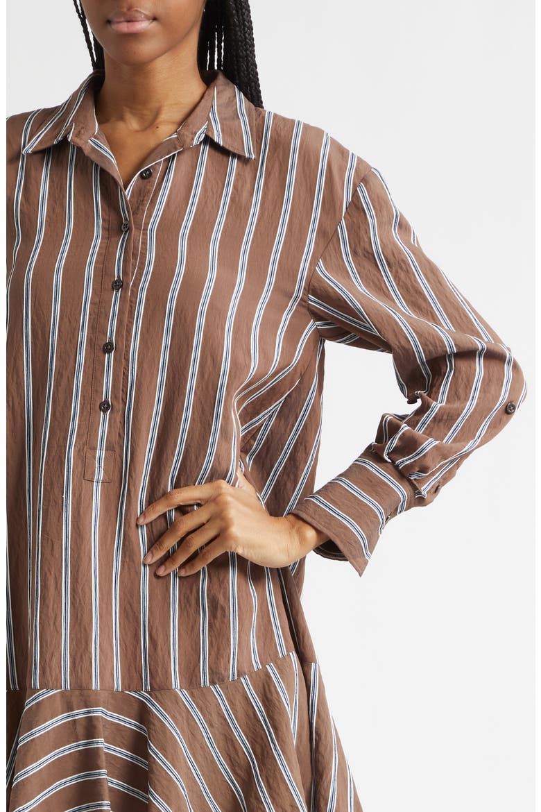 Azriel Long Sleeve Shirtdress, Alternate, color, DARK MOCHA