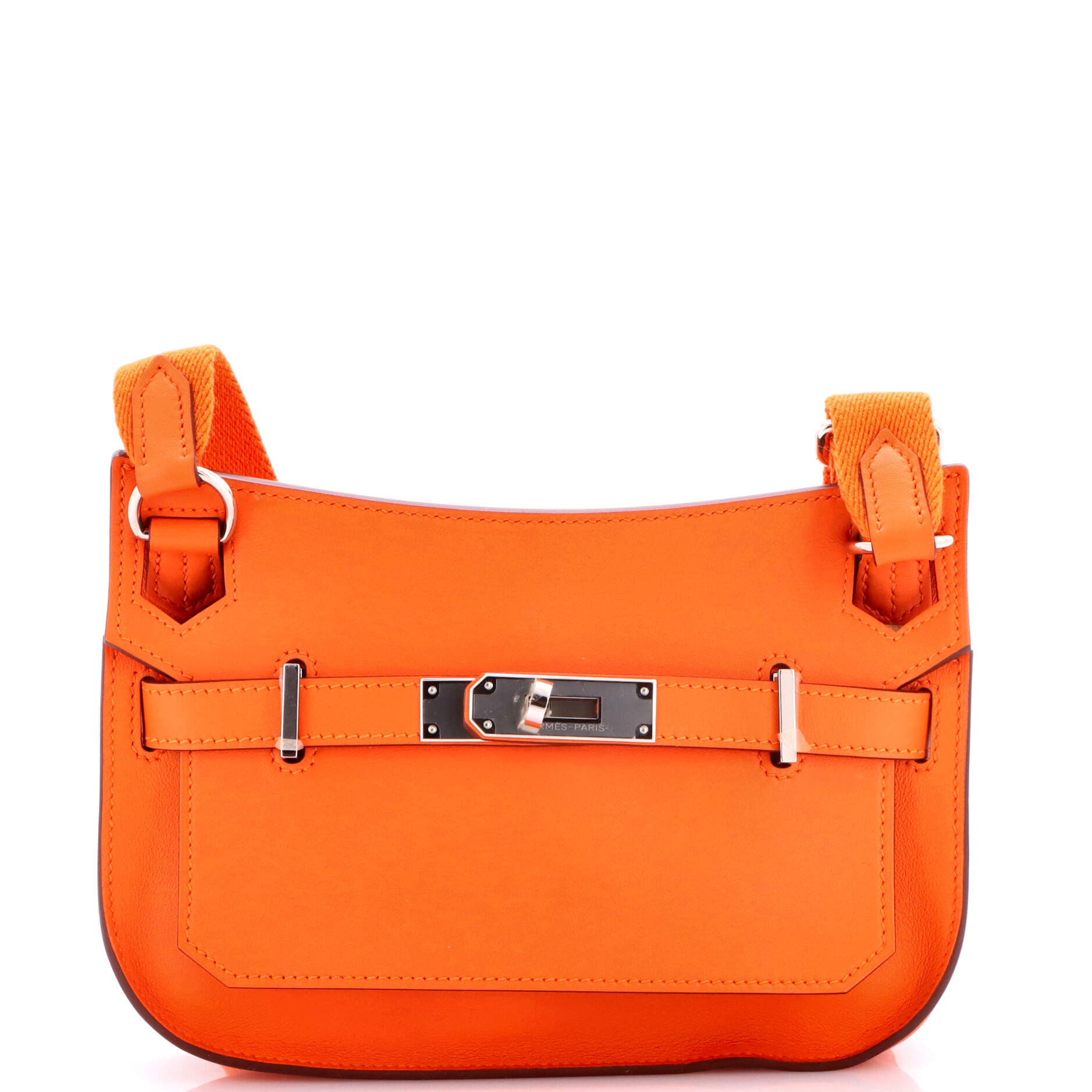 Pre-Owned Hermes Jypsiere Bag Swift Mini, Main, color, Orange Minium