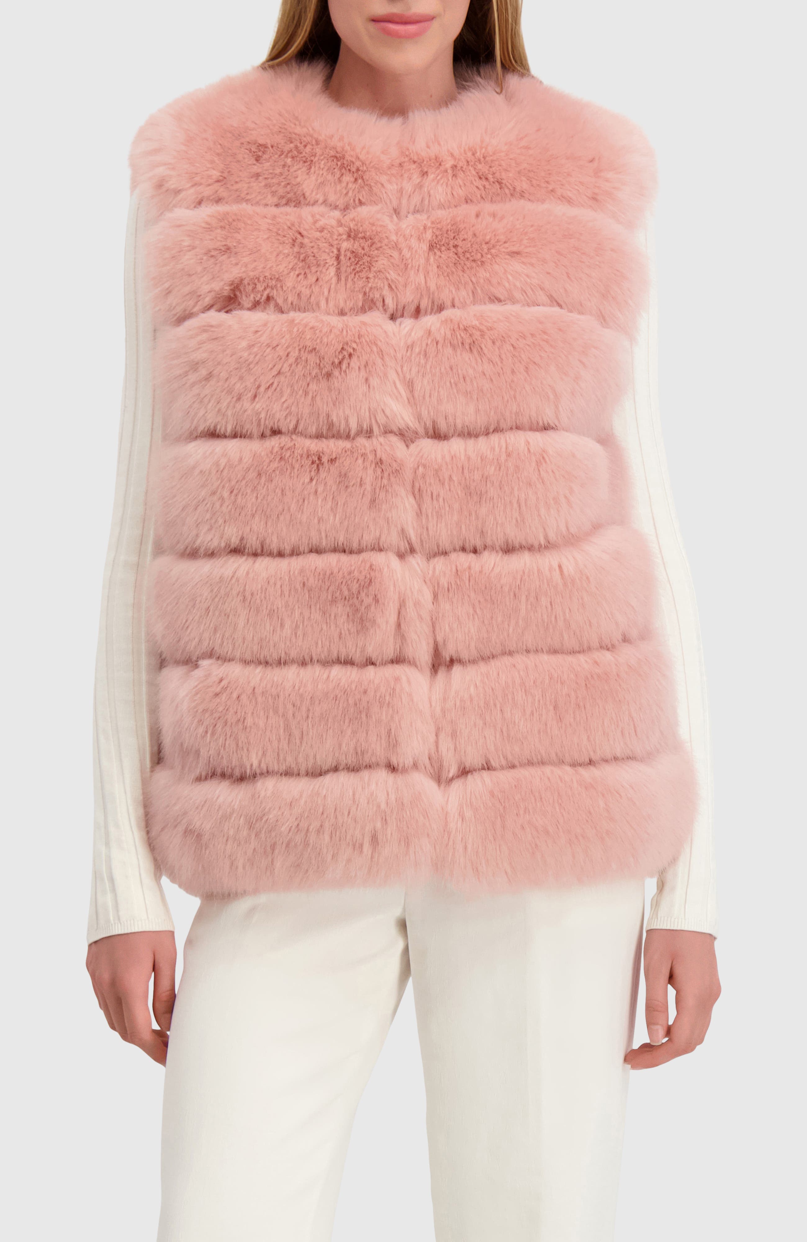 Lyla Grant Fur-Free Fox (Faux Fur) Horizontal Vest (Women) | Nordstrom