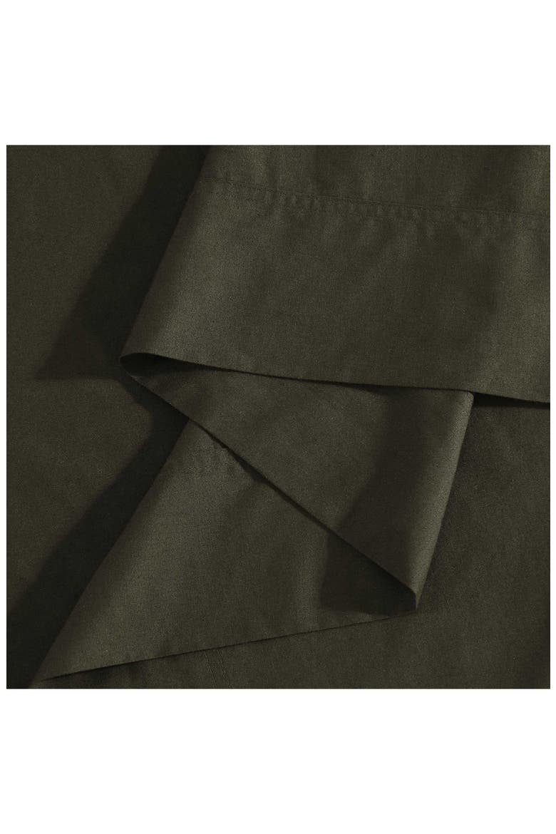 Essentials 200 Thread Count Cotton Percale Sheet Set, Alternate, color, OLIVE GREEN