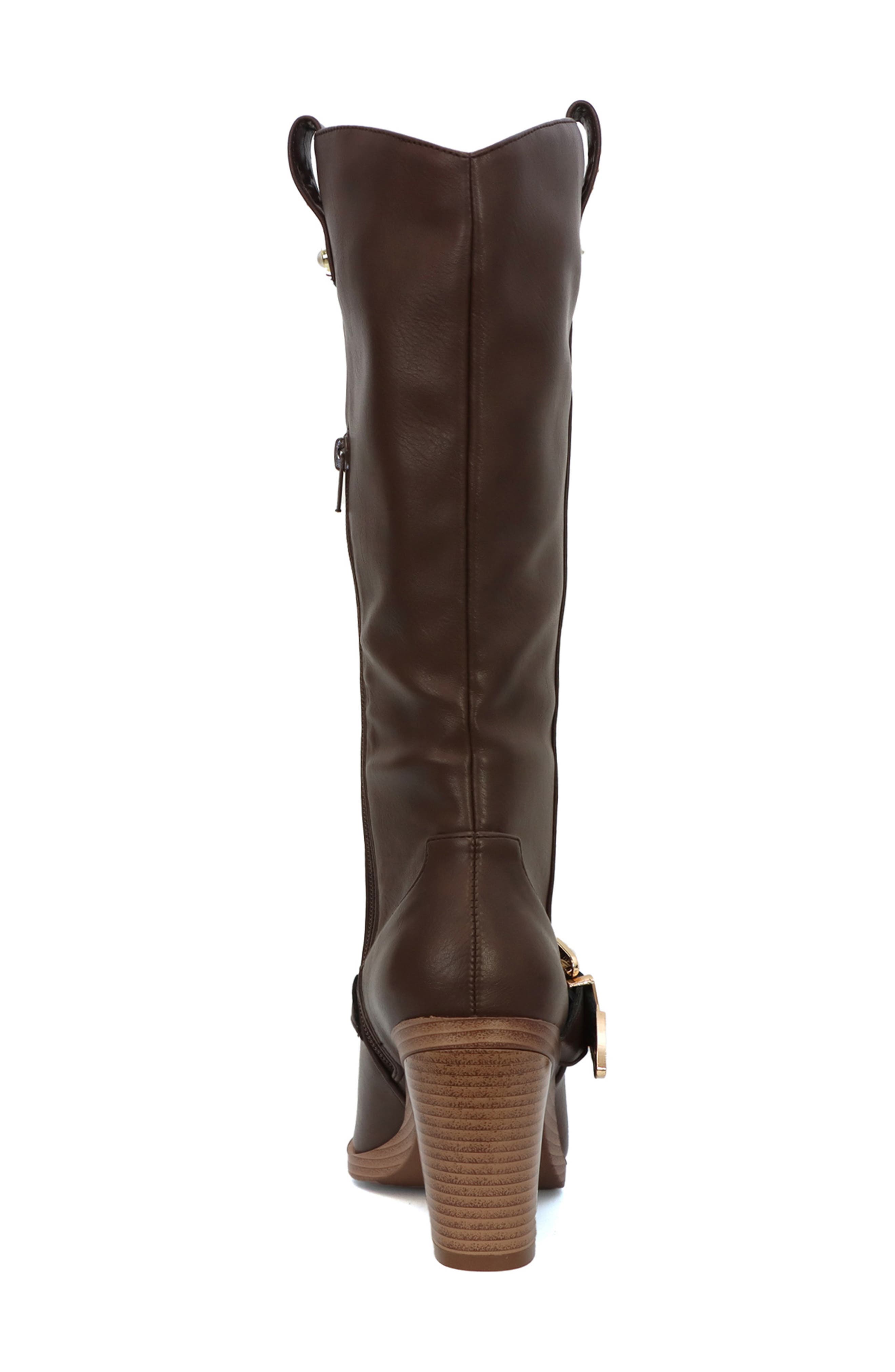 Muriel Buckle Western Boot, Alternate, color, BROWN