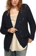 Lucky Brand Mixed Stitch Cardigan
