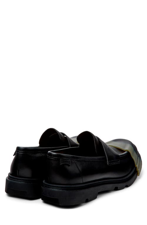 Camper Junction Cap Toe Penny Loafer In Black