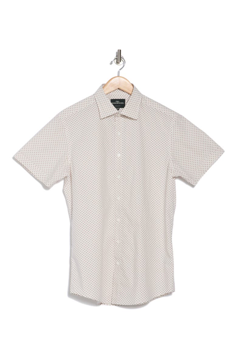 Berwick Forest Short Sleeve Cotton Button-Up Shirt, Alternate, color, FLAMINGO