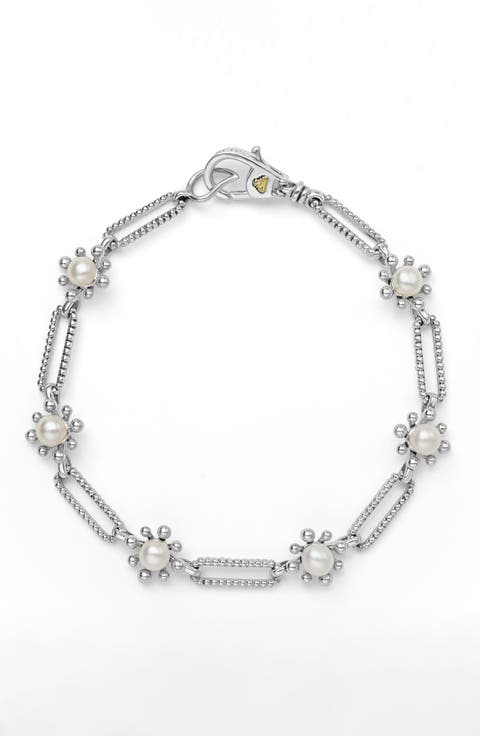 Luna Fleur Freshwater Pearl Station Bracelet