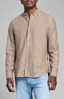 Mélange Heron Swarm Button-Down Shirt
