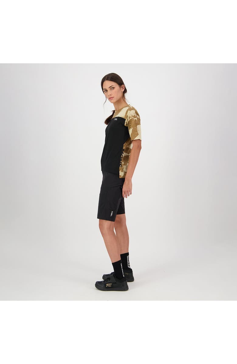 Mons Royale Diversion Merino Short-Sleeve Bike Jersey - Women's, Alternate, color, Mr Grunge/Black