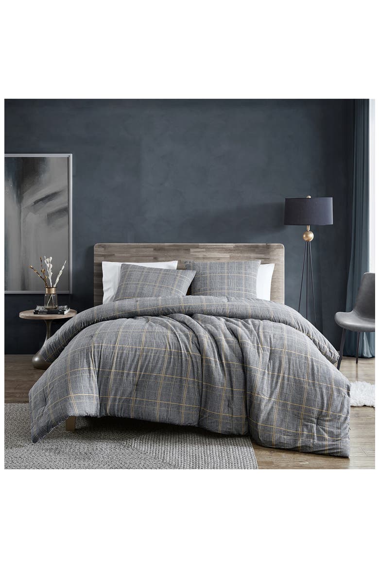 Sussex Duvet Cover & Sham Set, Alternate, color, KHAKI BLACK