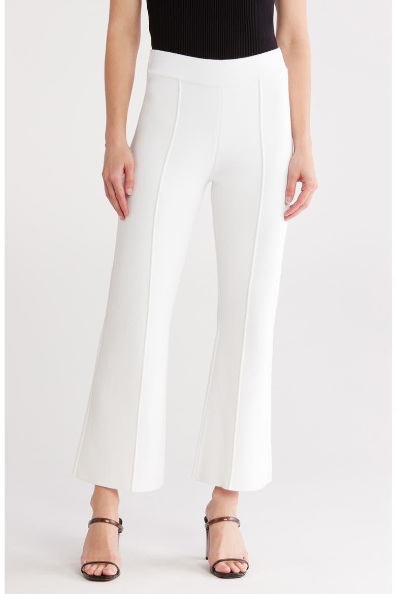 Fit & Flare Knit Pants, Main, color, WHITE