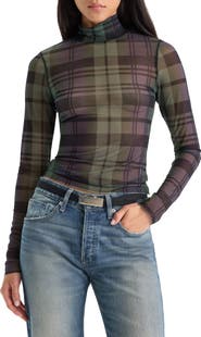 Good American The Mesh Turtleneck