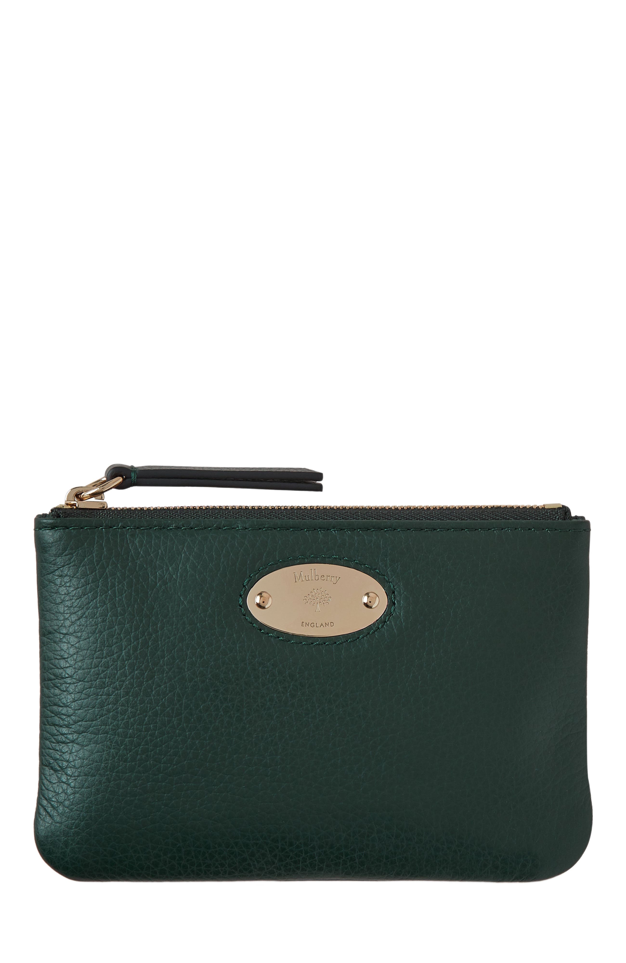 Mulberry Plaque Small Leather Zip Coin Pouch | Nordstrom
