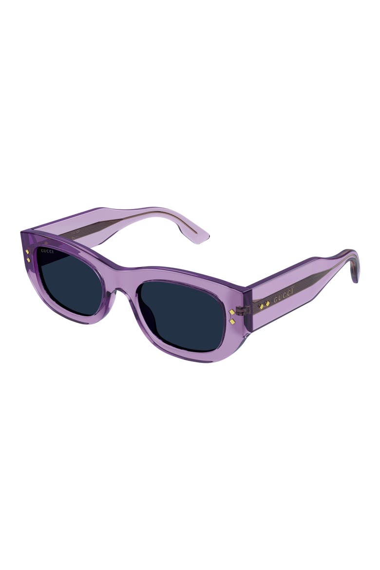 51mm Square Sunglasses, Alternate, color, VIOLET