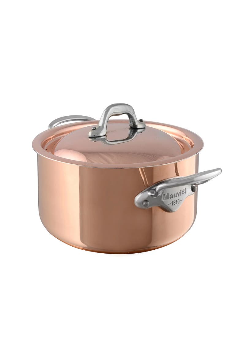 M'Heritage M'150s 6.4 qt. Stewpan & Lid Cast Stainless Handle, Main, color, Copper