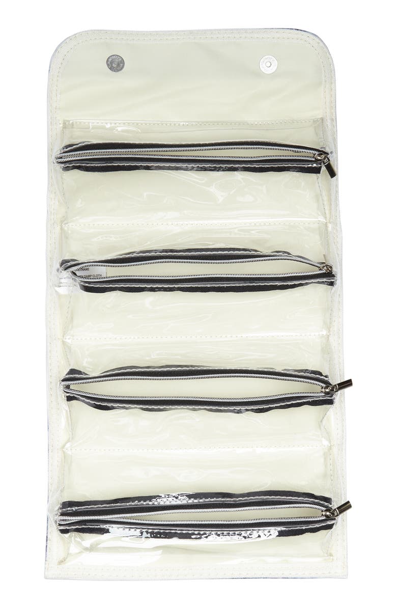Violet Ray New York Multi Pouch Makeup Roll Bag, Alternate, color,
