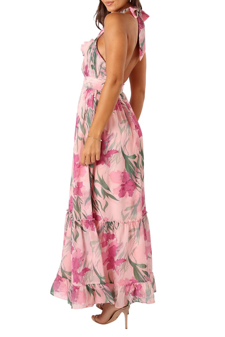 Lennon Floral Halter Gown, Alternate, color, PINK FLORAL