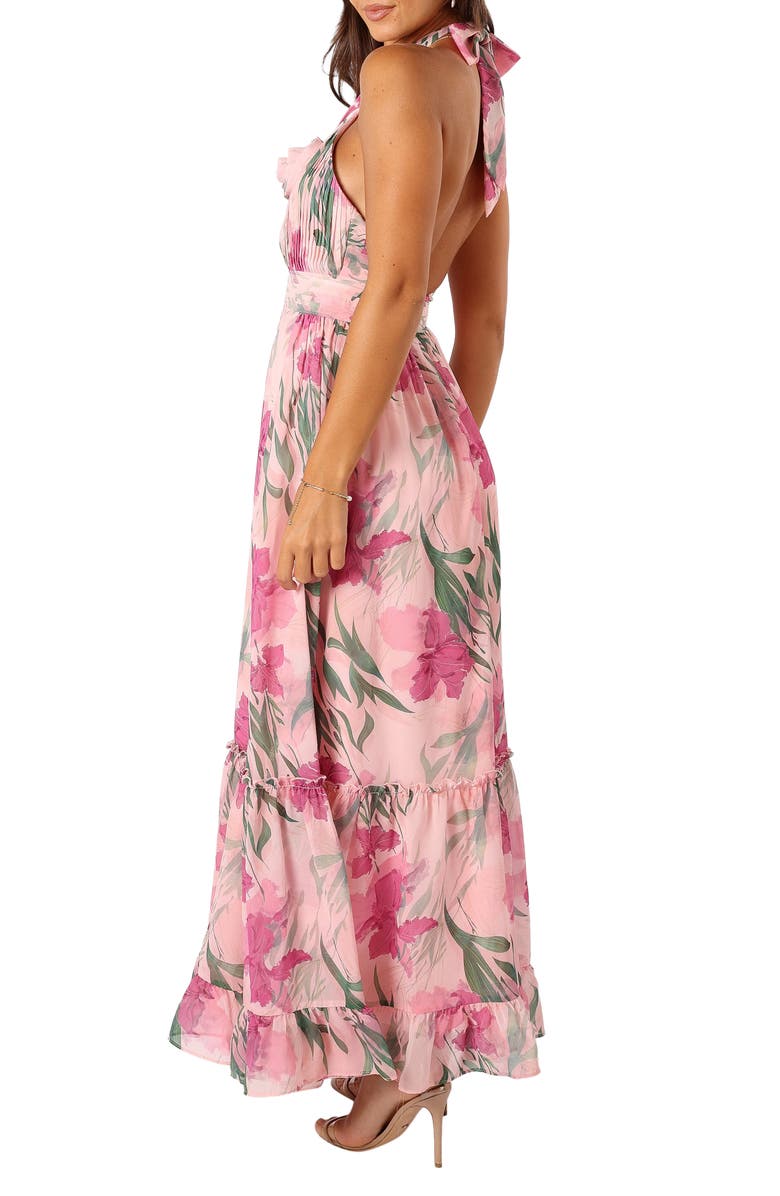Petal & Pup Lennon Floral Halter Gown, Alternate, color, Pink Floral
