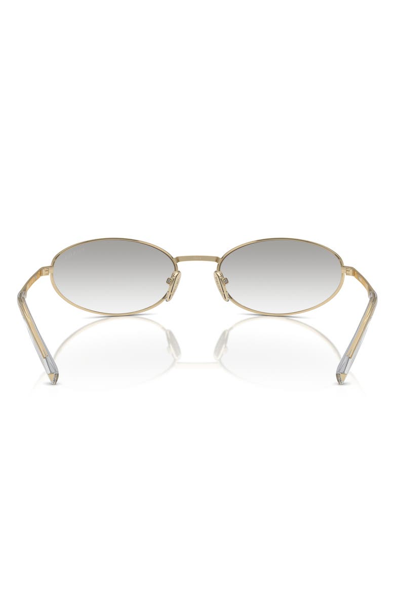Prada 59mm Oval Sunglasses, Alternate, color, Pale Gold