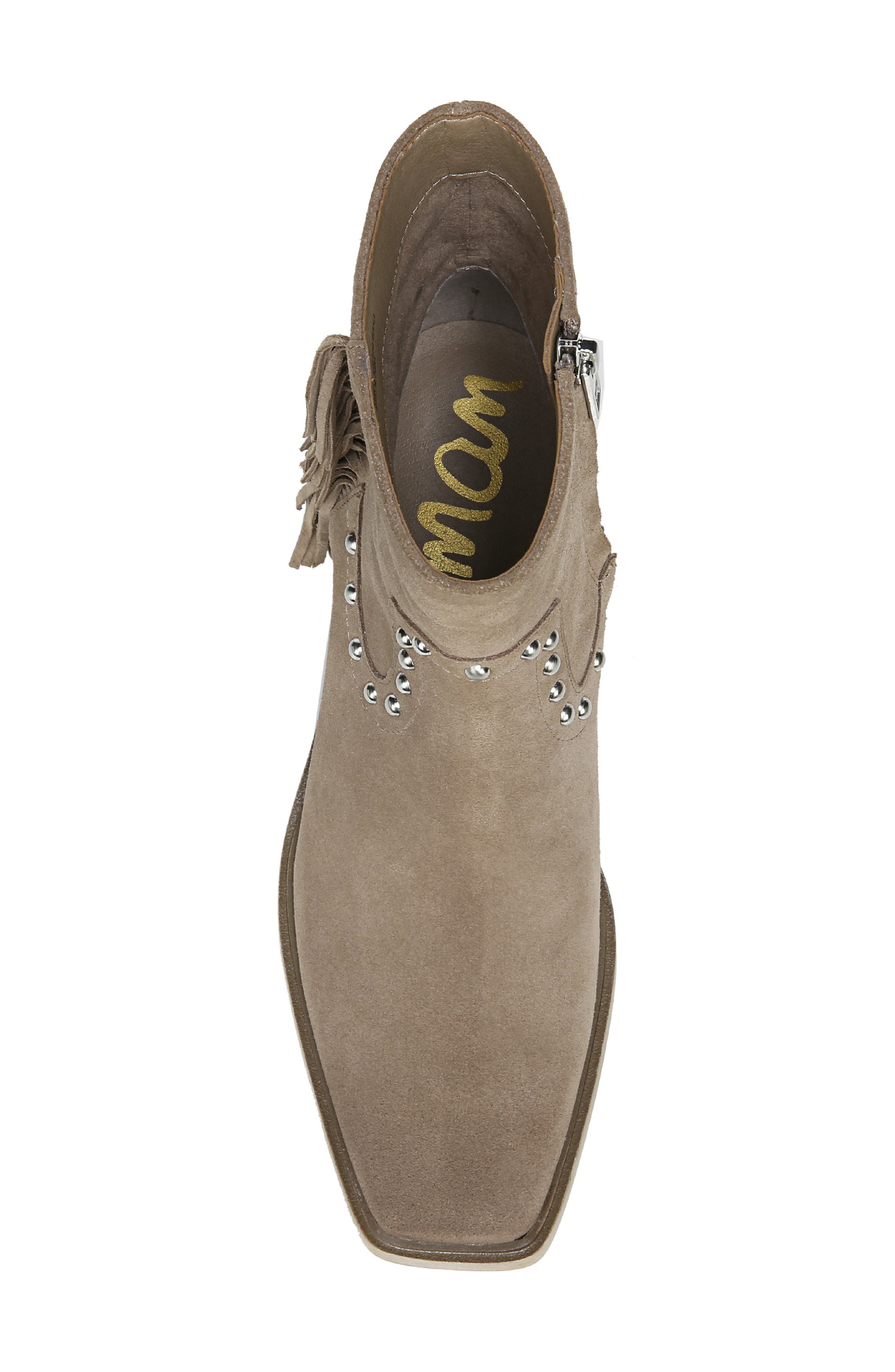 Bernie Fringe Western Bootie, Alternate, color, CEDARWOOD