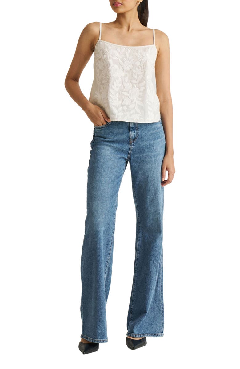 Reistor Embroidered Camisole Top, Main, color, Coconut White