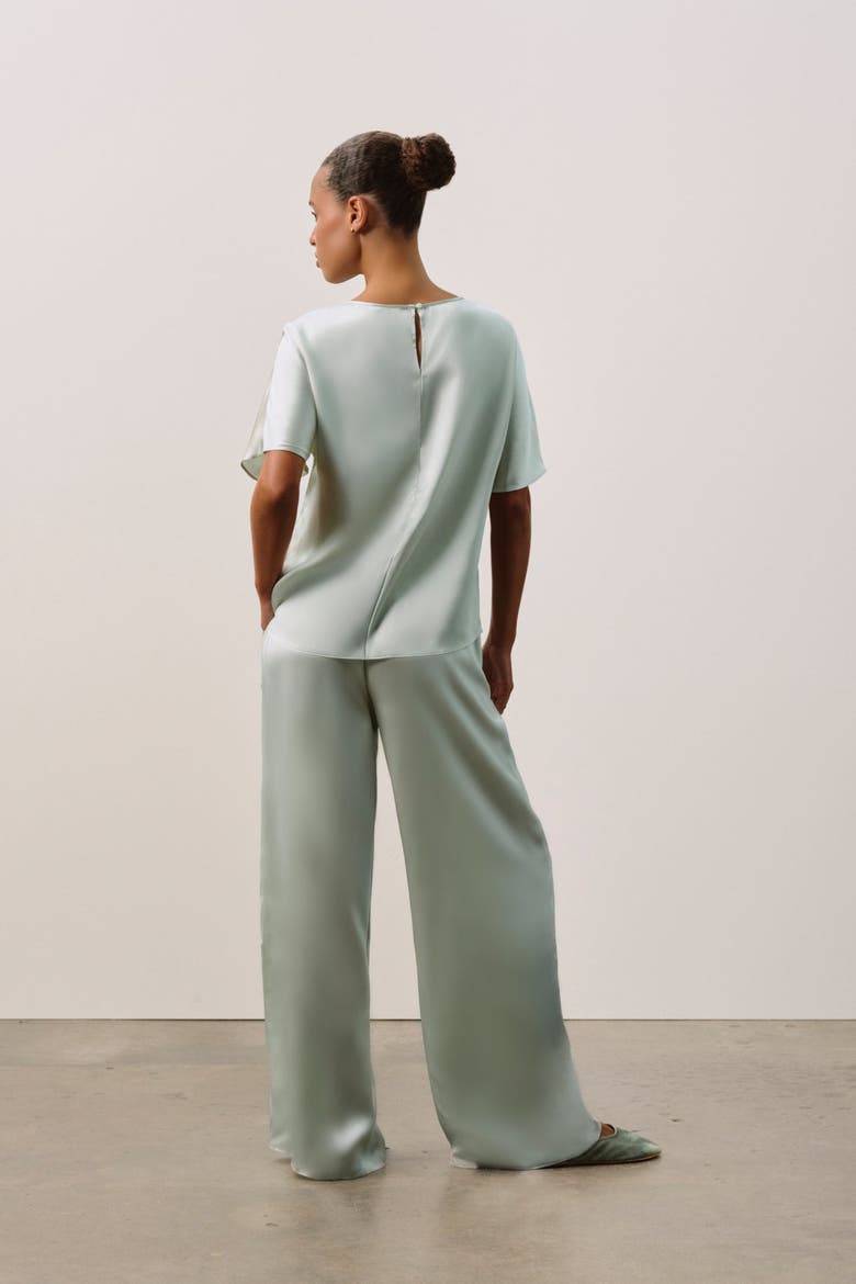 ROBYN SILK PANT, Alternate, color, Jadite