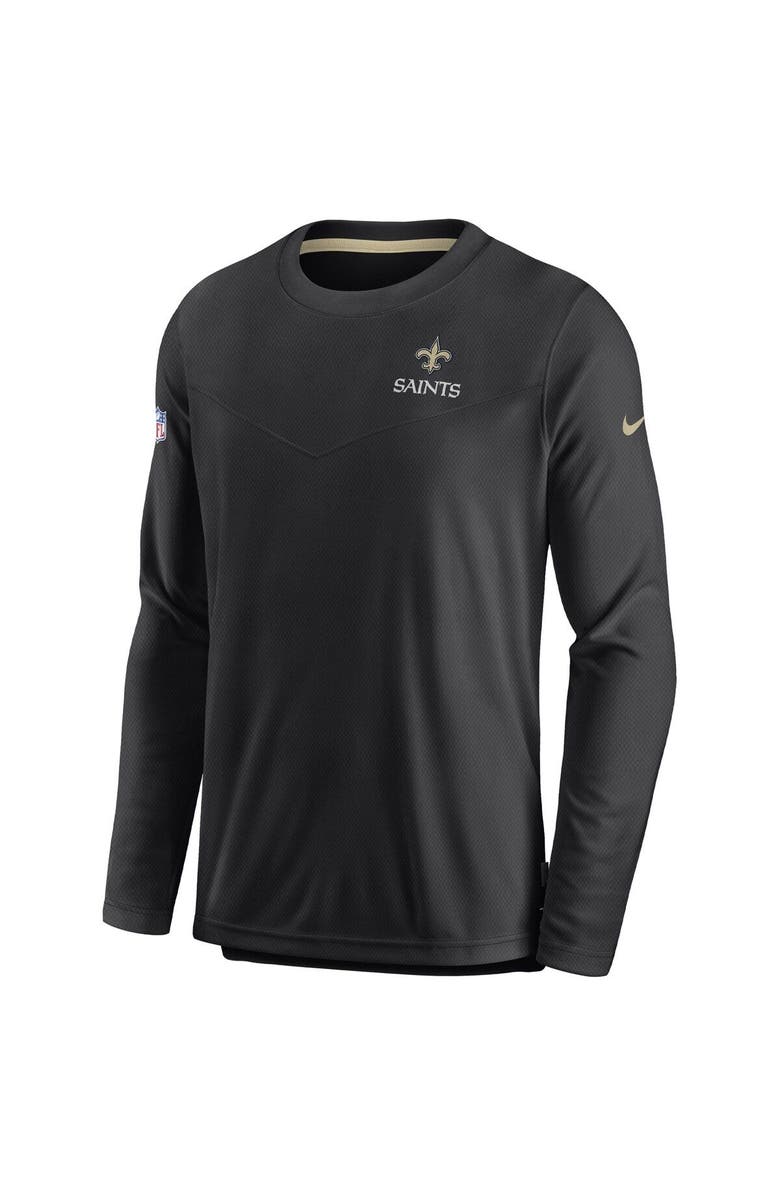 Nike Men's Nike Black New Orleans Saints Sideline Lockup Performance Long Sleeve T-Shirt, Alternate, color, 