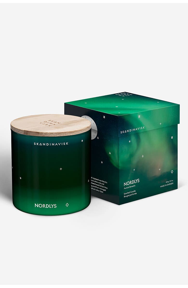 SKANDINAVISK NORDLYS Scented Candle 400g, Main, color, Green