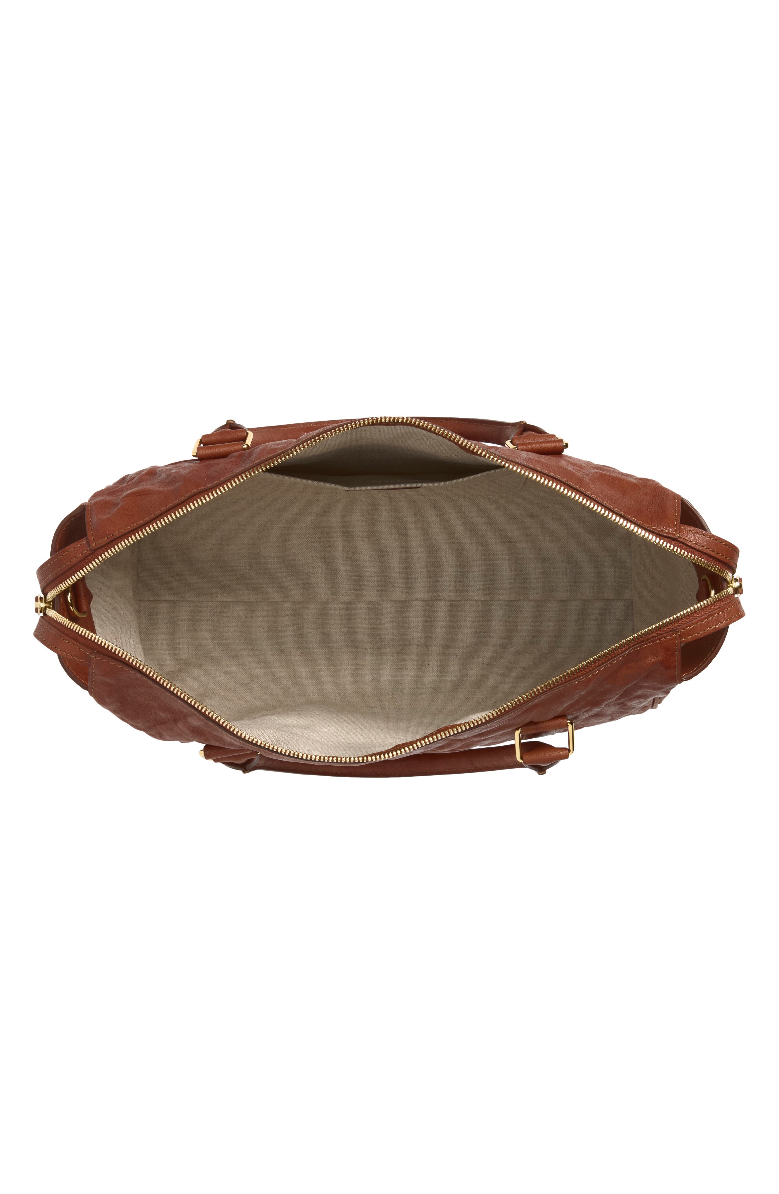 Onda Leather Satchel, Alternate, color, SEQUOIA